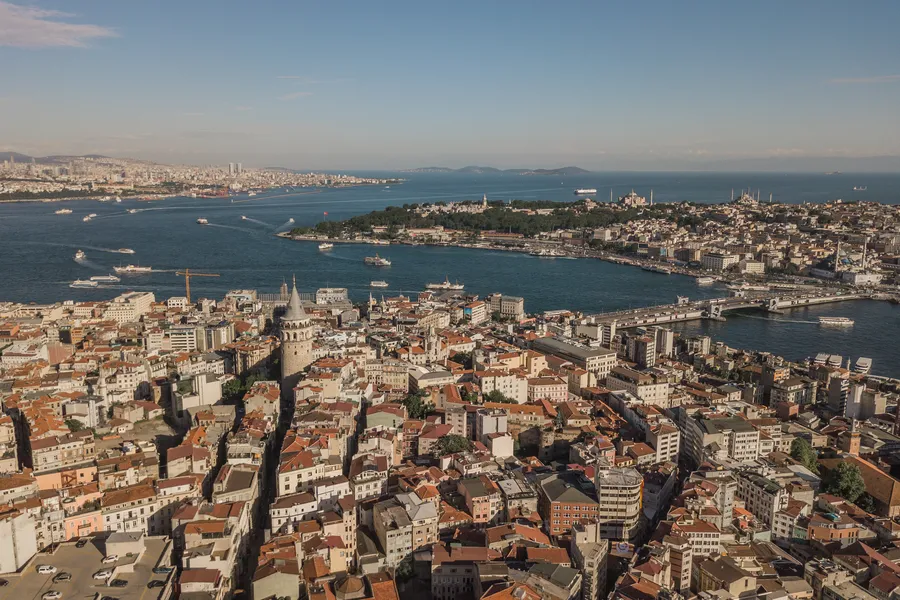 Istanbul skyline and Bosphorus